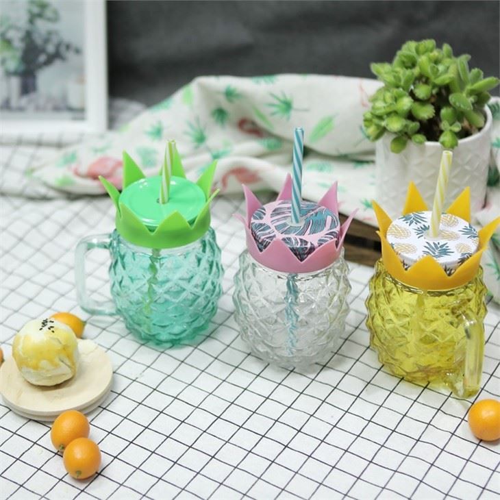 Color Pineapple Glass Bottle