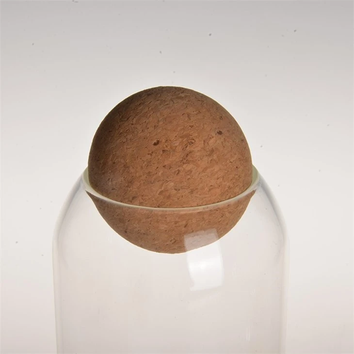 Glass Jar With Round Airtight Seal Wood Lid Ball