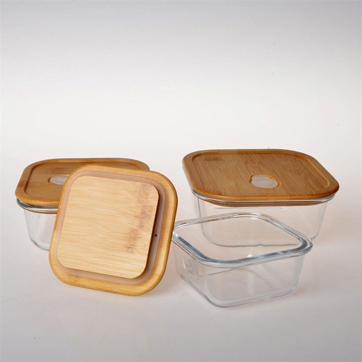 Kitchen Storage Container Set With Bamboo Lids