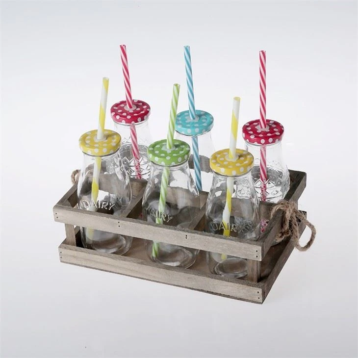 Milk Jar With Colorful Straw