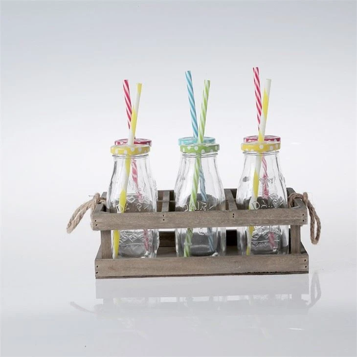 Milk Jar With Colorful Straw