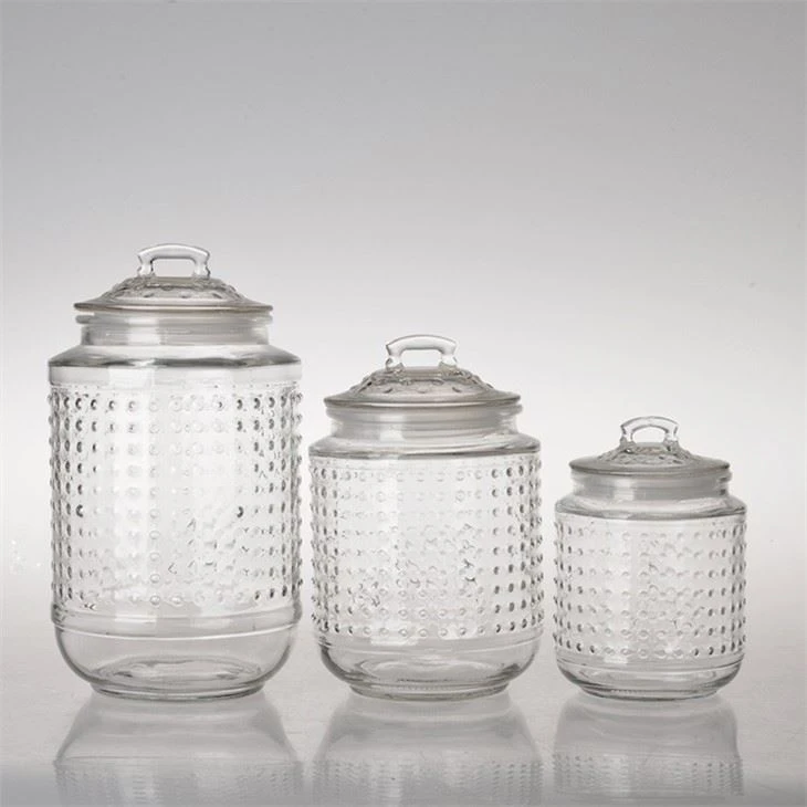 Set Of 2 Glass Jar With Lid