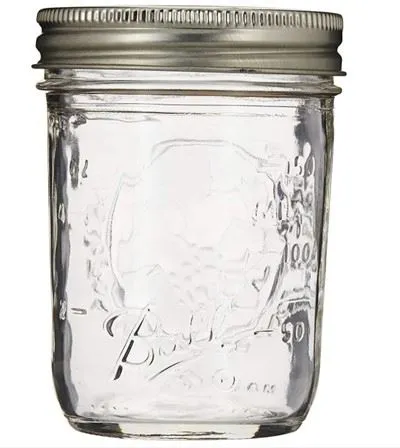 4 OZ Mason Jar med metalllock