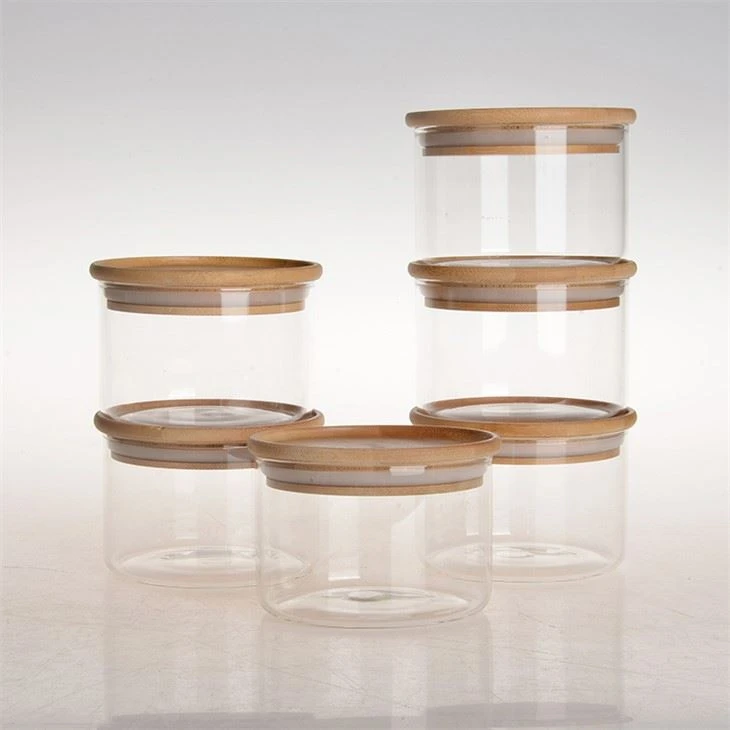 Stackable Transparent Glass Food Jars
