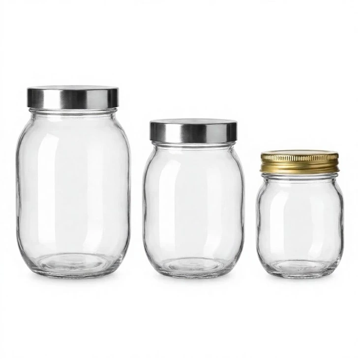 Glass Mason Jar 32 Oz With Wide Mouth Lid