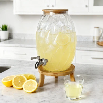 Oval glasdispenser med stor-kapacitet